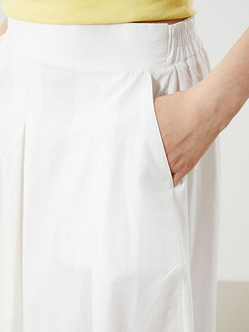 Beli Lastikli Pileli Etek