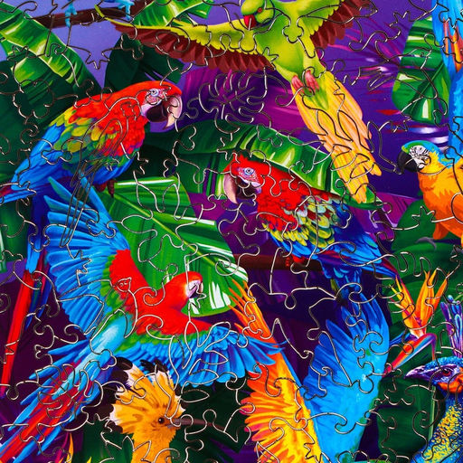 Пазл деревянный фигурный Тропическая сказка, сложный - Puzzle фото 12