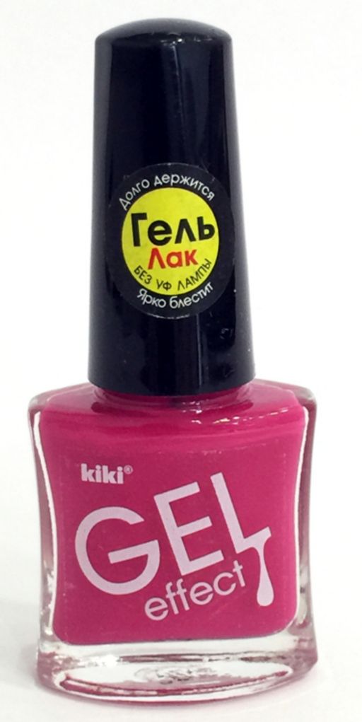 KIKI Лак для ногтей гель-эффект 023 розовато-лиловый, 6 мл  фото 2