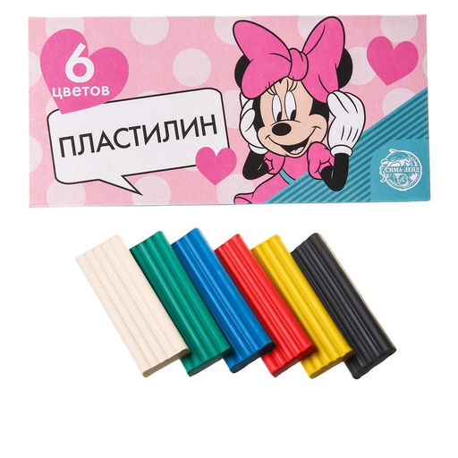 Пластилин 6 цветов 90 г Минни, Минни Маус