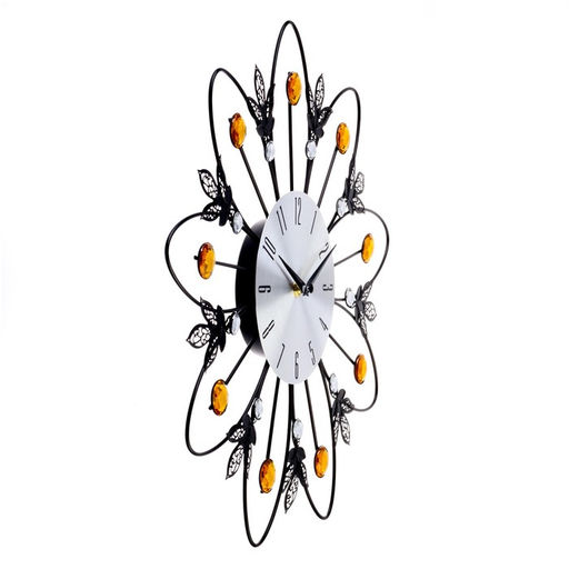 Часы настенные интерьерные «Ромашка», серия: Ажур, бесшумные, плавный ход, d=41.5 см, циферблат d=15 см, от батарейки 1хАА