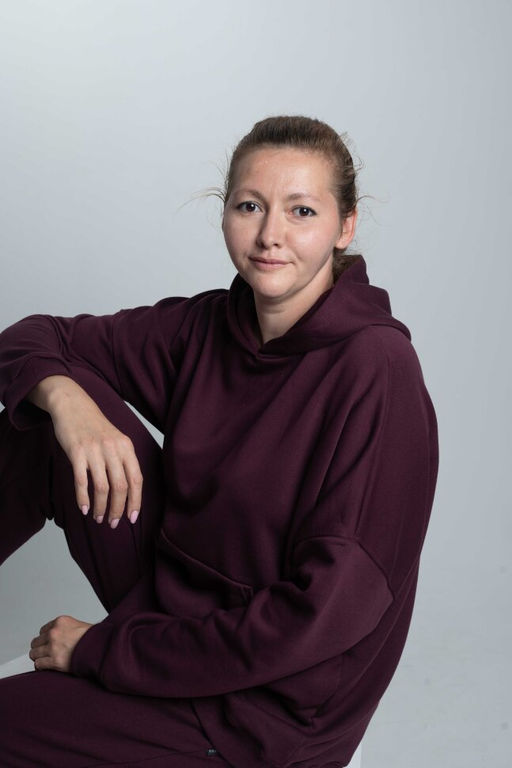 285 Костюм с толстовкой плюссайз, марсала - Knitka wear фото 4