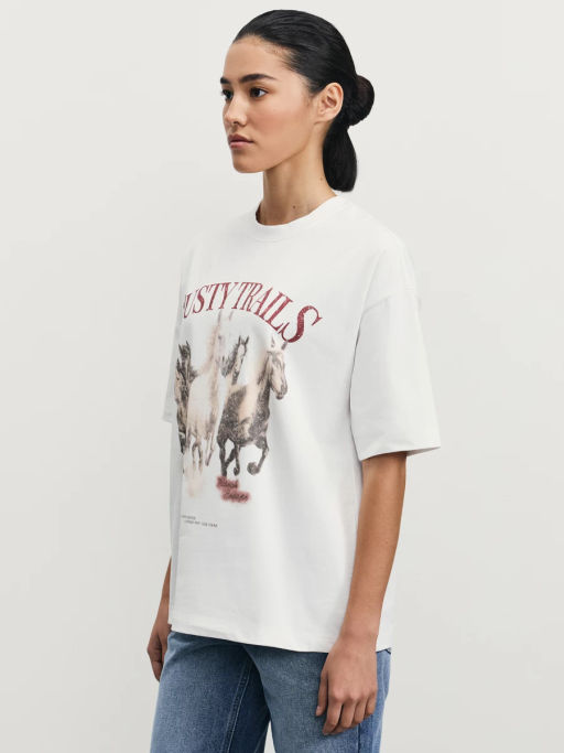 Футболка оверсайз с принтом / Zarina фото 5