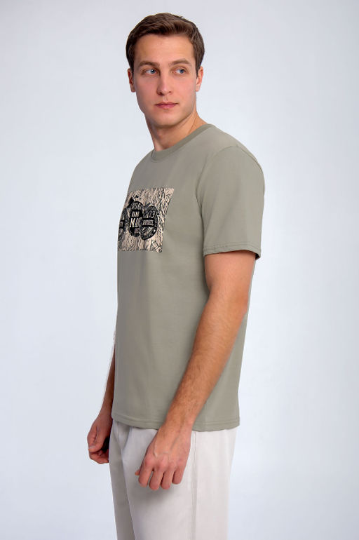 Арт. 61134 Футболка мужская 48-56 (5 шт) Цвет:полынь - Идеал фото 3