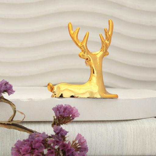 Фигурка Олень декоративный ручка 5,5х4,6 см / G-3115 /уп 50//500/1000/золото - Галеонтрейд фото 3