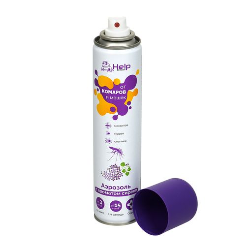Аэрозоль от КОМАРОВ и МОШЕК репеллентный, 200 мл - Help фото 2