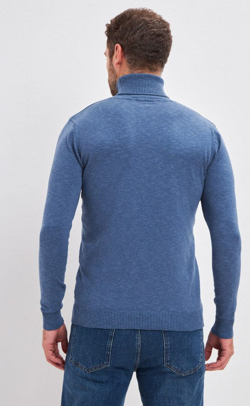 Водолазка мужская F021-15608 темно-голубая - Fine joyce фото 7