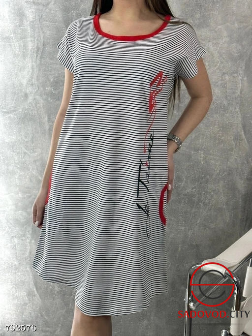 туника женская длинная с принтом - Bruno фото 2