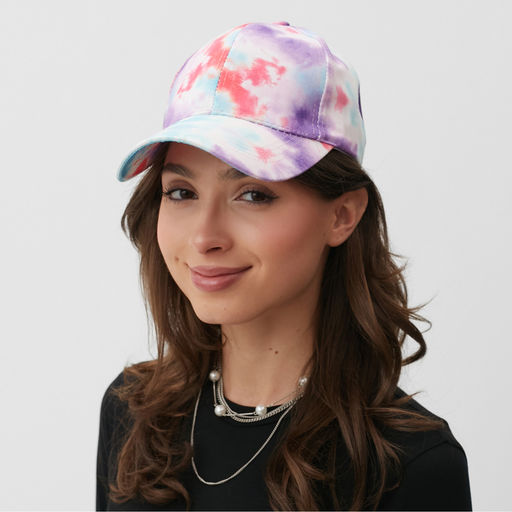 Кепка женская Tie-dye MINAKU, фиолетовый, размер 56-58