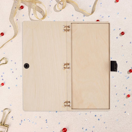 Конверт деревянный Новых высот! ручная работа, светлый, ракета, 16,5х8 см - Simaland фото 3