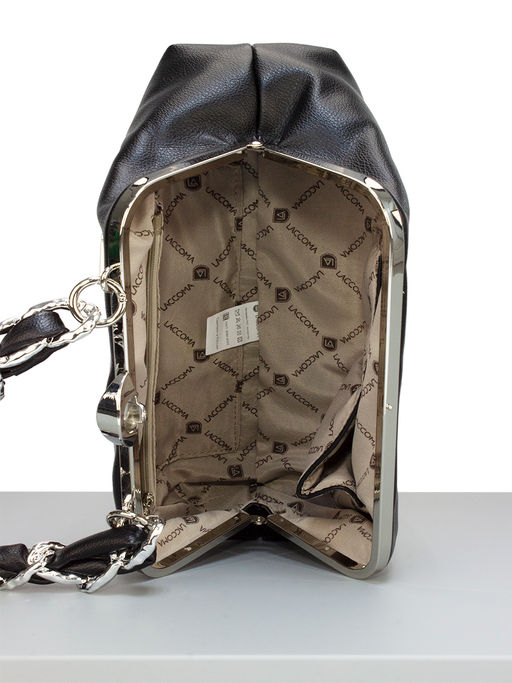 LACCOMA сумка Паола-22-Л815-черный эко кожа хлопок  фото 4