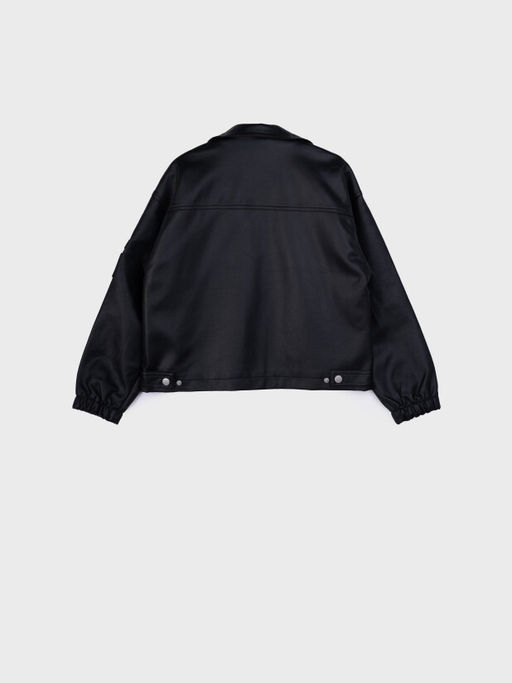 Куртка PlayToday для девочки из экокожи черная  фото 7