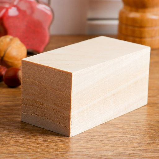 Брусок для резьбы по дереву, росписи, из липы, 50×50×100 мм