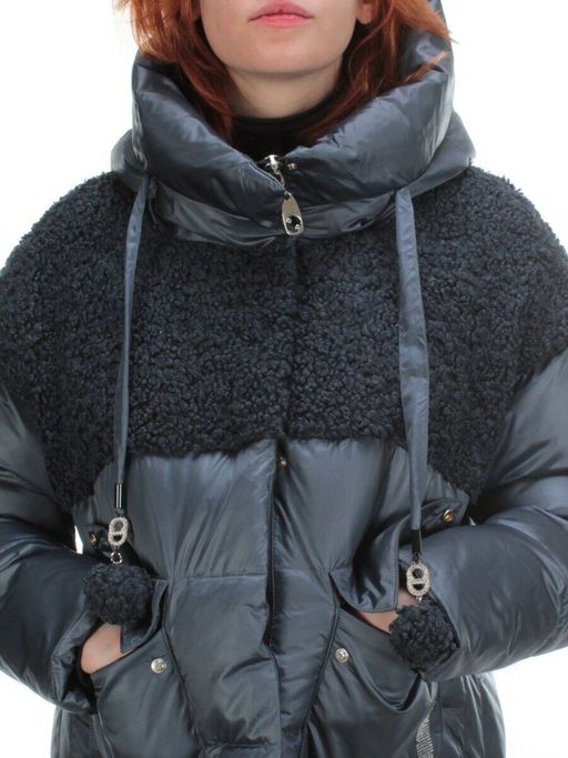 Y21636 DK. GRAY Пальто женское зимнее MEIYEE (200 гр. холлофайбера) - Fashion фото 4