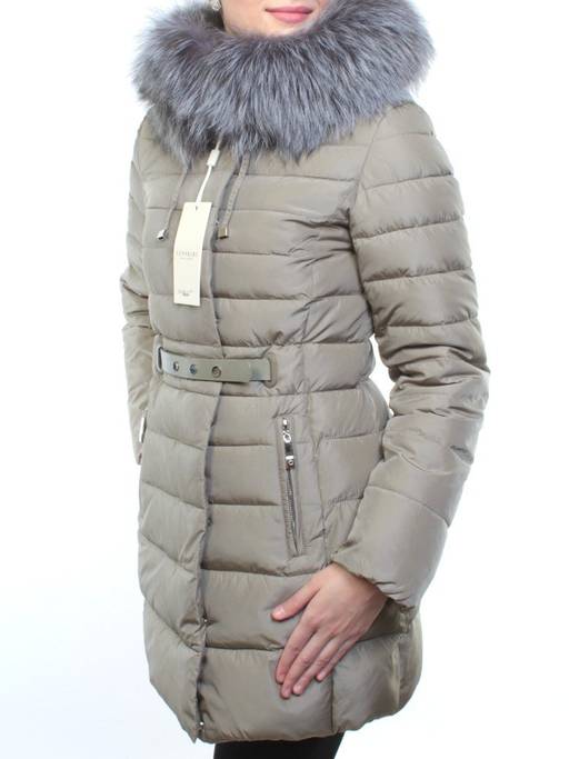 8158 Пальто зимнее женское (холлофайбер, натуральный мех чернобурки) - Fashion фото 5