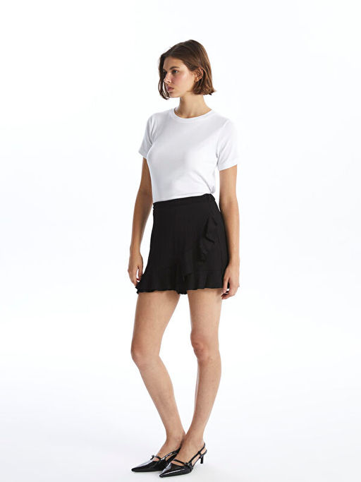 Kad?n Beli Fermuarl? A Kesim D?z Etek