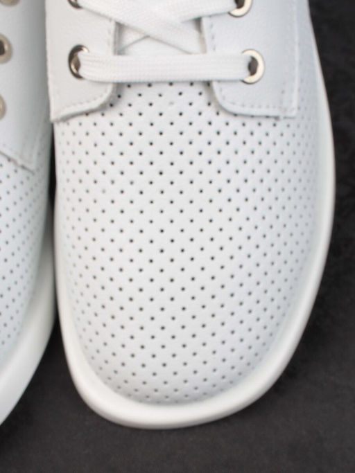 03-D7HY1-1 WHITE Полуботинки женские (натуральная кожа) - Фабричный китай фото 10