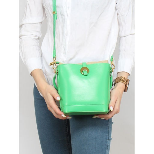 Сумка женская натуральная кожа GU 165-8226, 3отд, плечевой ремень, зеленый SALE 256003 - Adelia фото 10