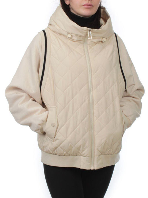 919 BEIGE Куртка демисезонная женская (100 гр. синтепон)