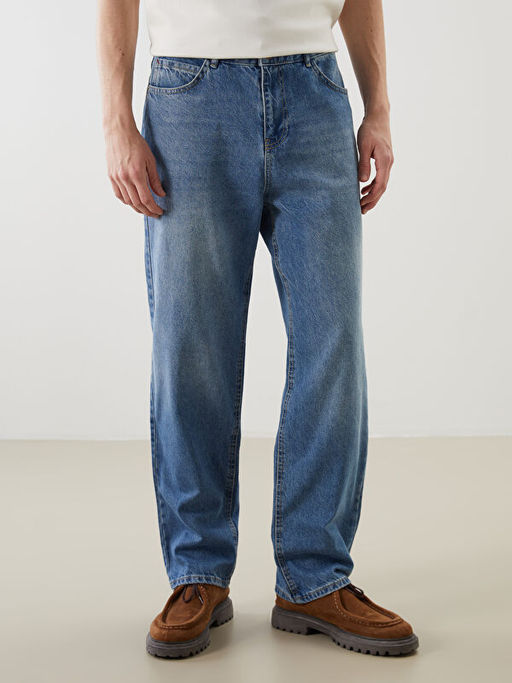 Loose Fit Erkek Jean Pantolon