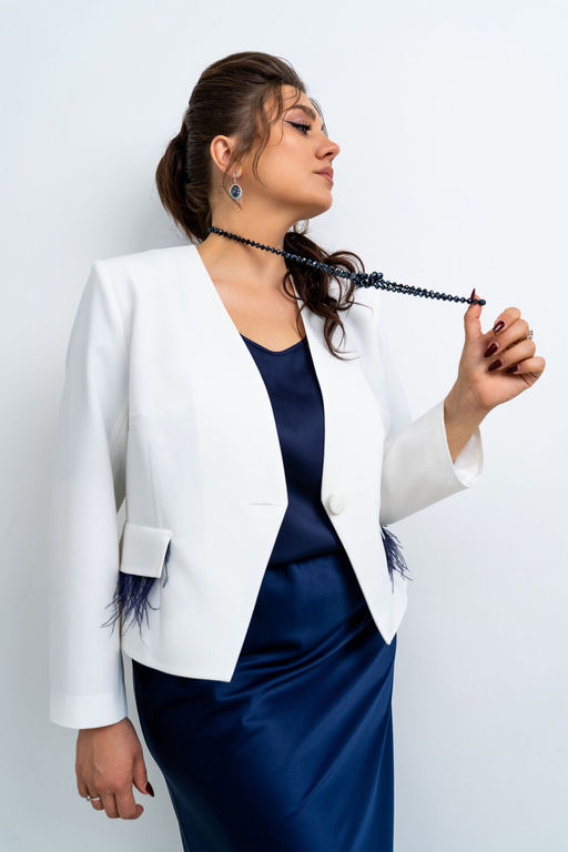 Костюм Aira Style 24-12 молочно-синий