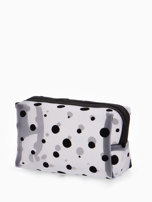 Косметичка дор Горох, сетка 18*7,5*10, отд на молнии, белый