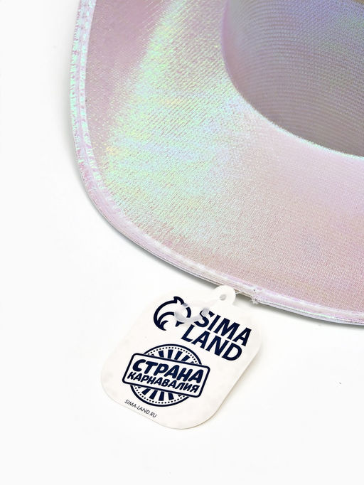 Карнавальная шляпа "Диско" розовый жемчуг, перломутр р-р 56-58