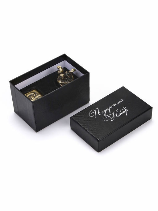 Подарочный набор 2 в 1 «Змея»: рюмка-перевёртыш 30 мл, зажигалка, металл, стекло