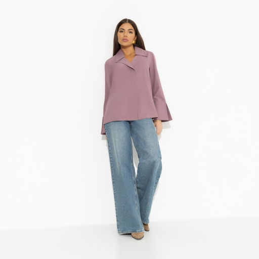 Блуза полуприталенного силуэта Амбассадор стиля (dusty) - Charutti фото 6