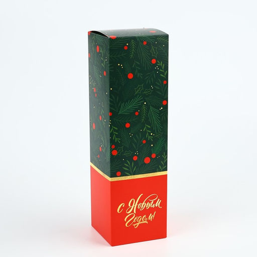 Коробка подарочная новогодняя складная «С новым годом», 9.5×32.5×9.5 см