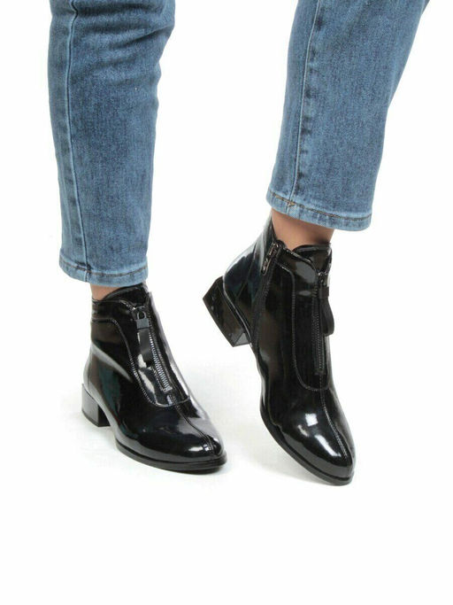 01-C1453-1-21R100-M BLACK Ботинки демисезонные (натуральная кожа, байка) - Фабричный китай фото 4