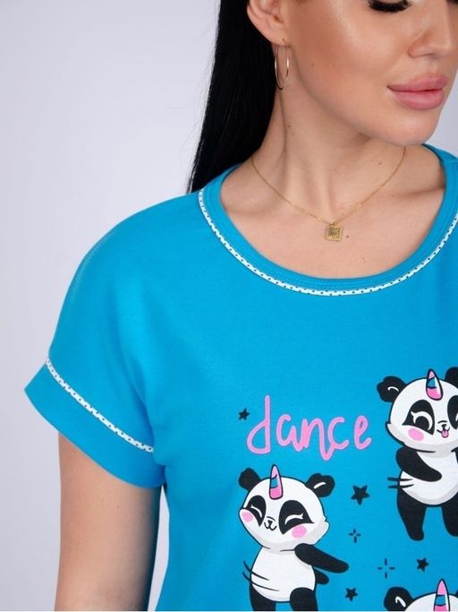 Сорочка "Панды", интерлок пенье