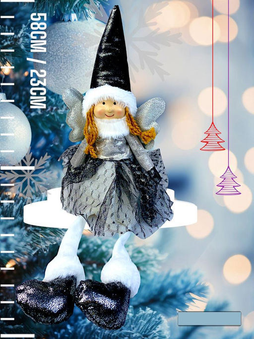 Кукла фея серебристая 60см