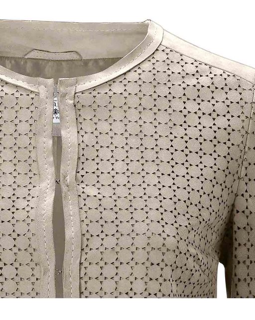 Кожаное пальто, песочное - Linea tesini фото 7