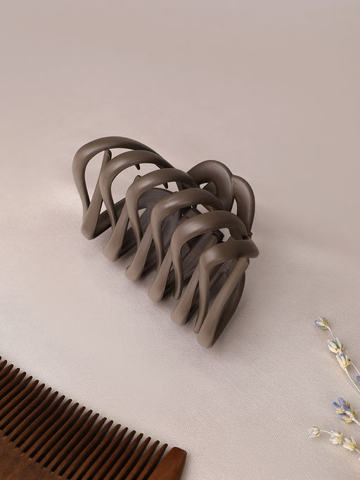 Заколка краб для волос 9,5 см / NSAЕ-49В /уп 28/100/коричневый