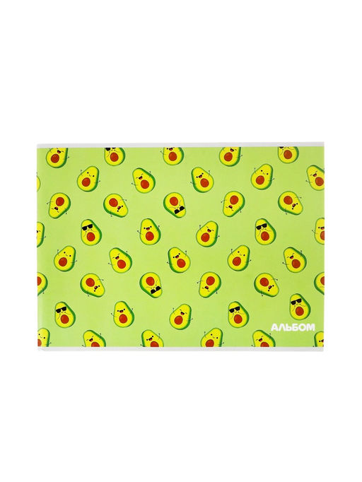 Цена за 4 шт. Альбом для рисования Calligrata «Авокадо» А4, 40 листов, на скрепке, плотность листов 100 г/м², обложка из мелованного картона