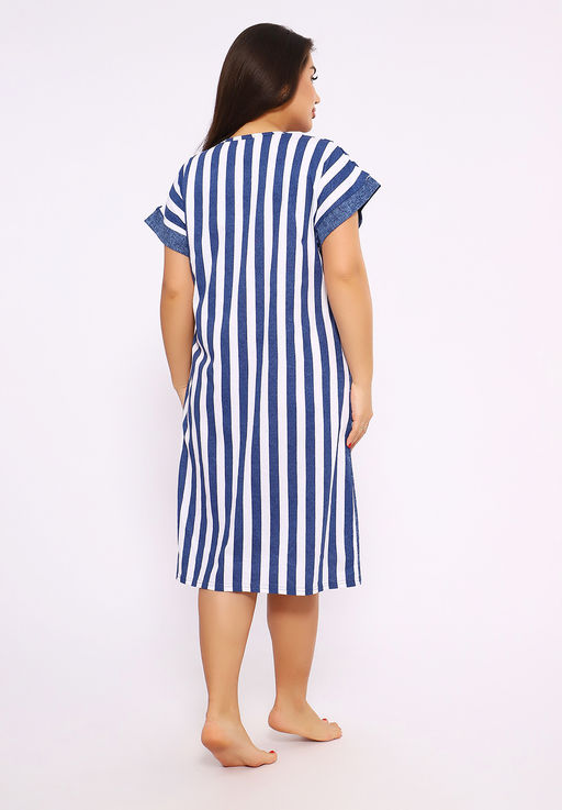 521 Халат на молнии - Полоска