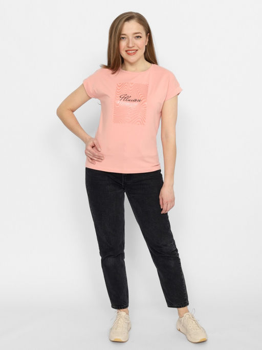 CRB wear/FSSW 60249-28 Футболка женская,коралловый/Ex.Cherubino  фото 2