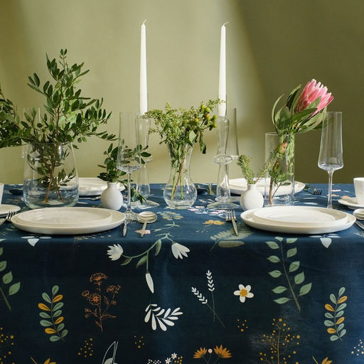 Скатерть Доляна Twilight forest 146х180 см, 100% хл, рогожка 164 г/м2  фото 6