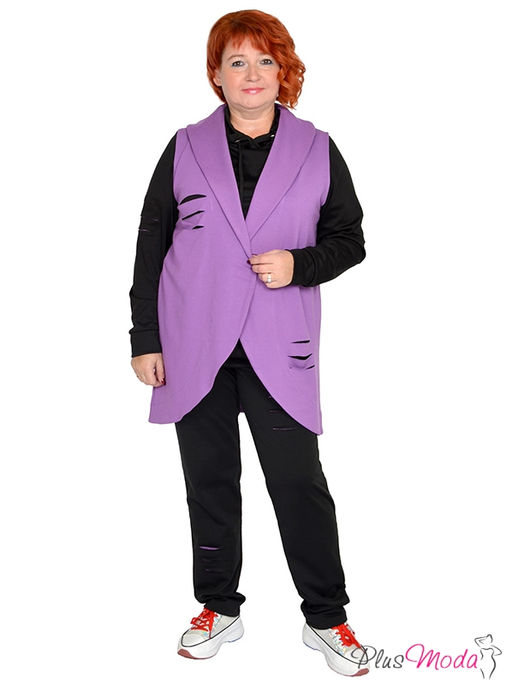 Жакет-дубленка Модель №1384 размеры 44-84 - Plusmoda фото 13