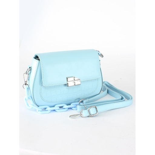 Сумка женская искусственная кожа Ch&K-8630, 1отд, плечевой ремень, голубой SALE 255072