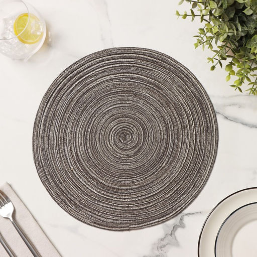 Салфетка сервировочная на стол Доляна Дуо, d=30 см, цвет коричневый  фото 2