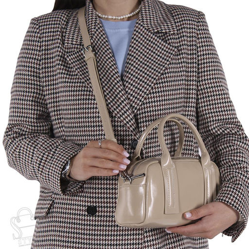 Сумка женская кожаная 7241PE apricot Polina&Eiterou в Новосибирске