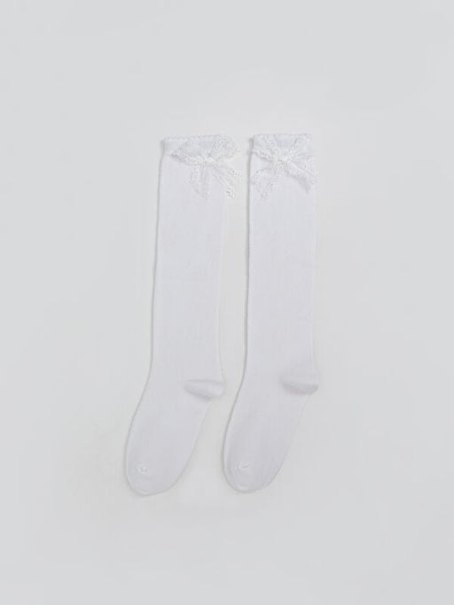 Fiyonk Detayl? K?z ?ocuk Diz Alt? ?orap 2li