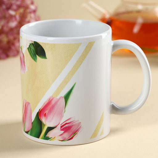 Подарочный набор С 8 Марта: чай апельсин с шоколадом, 50 г, кружка 300 мл