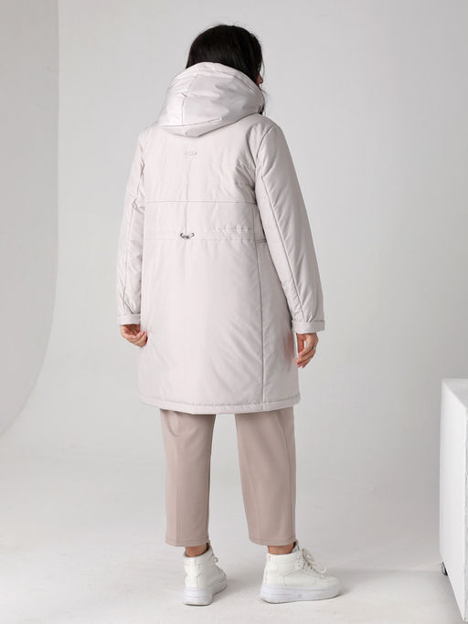 Еврозима! 24334 Полупальто дем. св.серый - Dizzyway фото 3