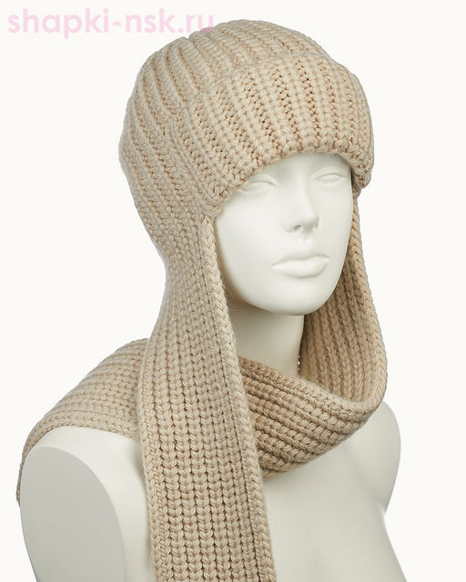 44353 F Ушанка женская флис (56-58)