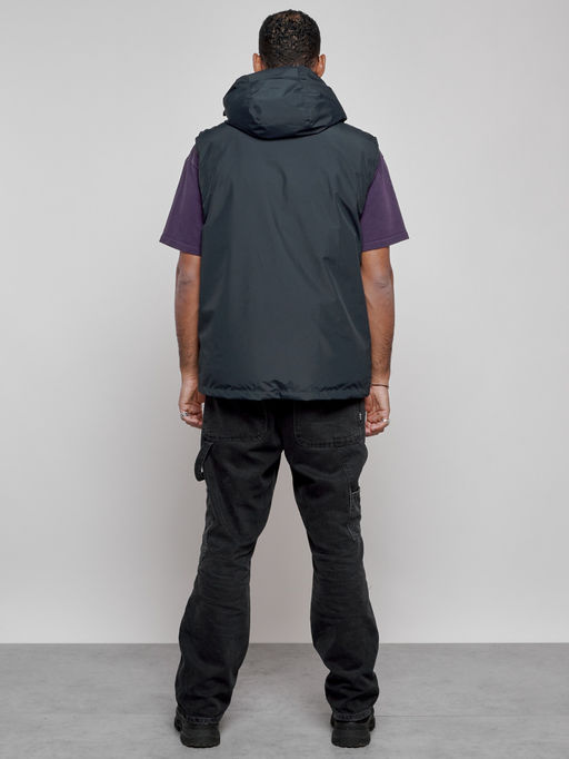 Куртка - жилетка трансформер с подогревом 2 в 1 мужская зимняя темно-синего цвета 6668TS - Mtforce фото 12