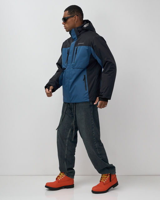 Горнолыжная куртка мужская зимняя синего цвета 7616S - Mtforce фото 12