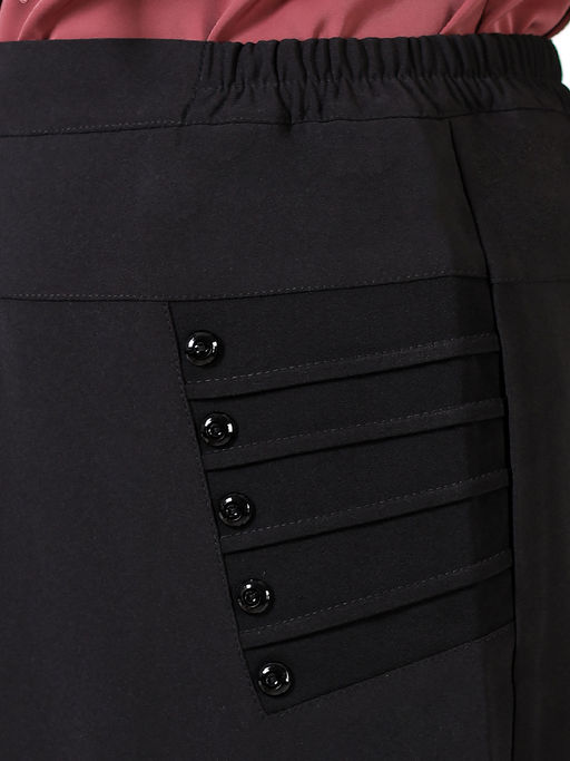 Юбка-карандаш черная офисная женская - Almond фото 4